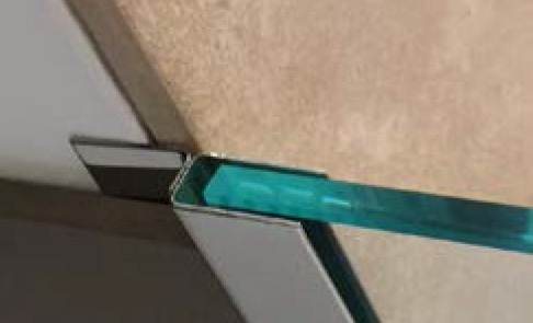Profilo vetro doccia di testata Muro Vetro – U