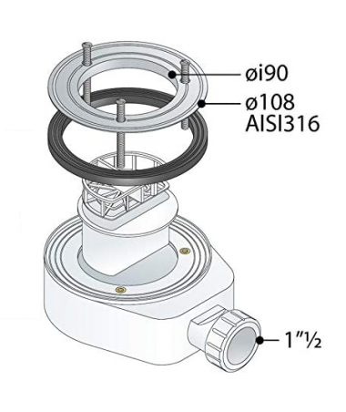 Sifone TEA ghiera Inox Tecnico